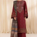 SP-715 Unstitched Embroidered Lawn Suit 3pc With Digital Printed Woolen Shawl