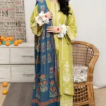 UR720 Unstitched Embroidered Dhanak Suit 3pc With Digital Printed Dupatta