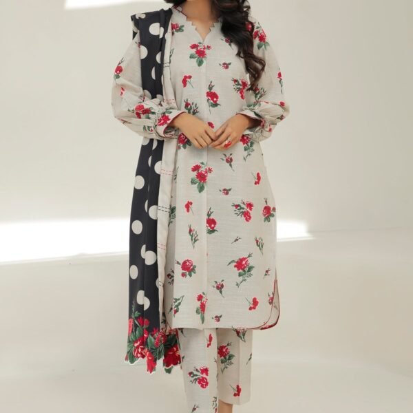 3 Pc Unstitched Digital Printed Lawn suit (Digital Printed Lawn Dupatta)