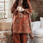 Unstitched Embroidered Lawn Suit 3pc With Digital Printed Dupatta