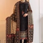 BQ-14 3pc Fully Heavy Embroided Lawn suit with Embroided Organza Dupatta