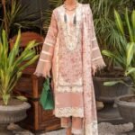 Lawn 3 pc Embroided suit (Silk Dupatta) MB-15