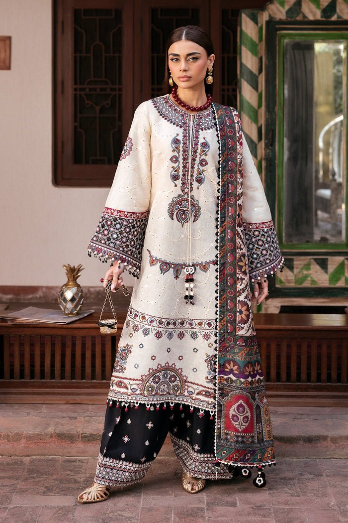 2C5A2787.jpg.jpeg 3 Piece - Unstitched Fully Embroidered Lawn Fabric - Image 1