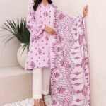 3 Piece - Unstitched Digital Printed Lawn Suit (Lawn Dupatta)