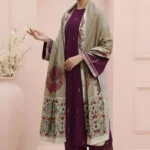 Unstitched Embroidered Lawn Suit 3pc With Digital Printed Dupatta