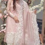 ZS-90 Unstitched Lawn Embroided 3pc With Organza Embroidered Dupatta
