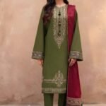 AA-42 Unstitched Embroidered Lawn Suit 3pc With Digital Printed Dupatta