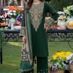 Unstitched Embroidered Lawn Suit 3pc With Digital Printed Dupatta