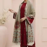 Unstitched Embroidered Lawn Suit 3pc With Digital Printed Dupatta