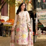 ANEELAS-Lawn Unstitched Embroidered Suit With Digital Printed Dupatta