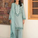 3 Piece - Unstitched Embroidered Lawn Fabric