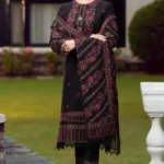 BR_920 Unstitched Heavy Embroidered Dhanak Suit Embroidered Dhanak Shawl