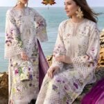 CS-202 Unstitched Printed Lawn Shirt With Net Embroidered Dupatta