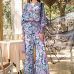 3 Pc Unstitched Embroided Lawn suit (Digital Printed Silk Dupatta)