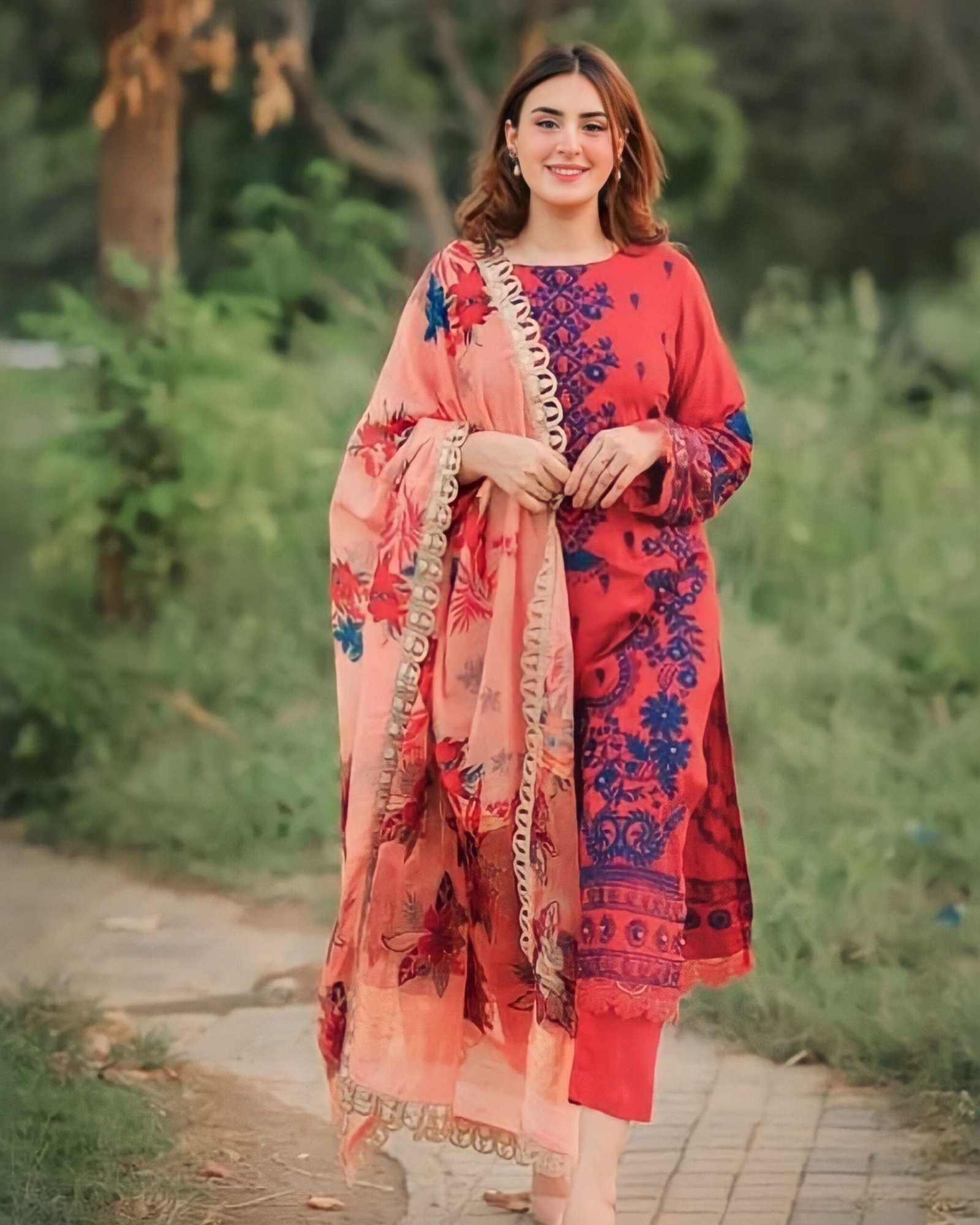 Picsart_23-04-06_00-16-33-607-scaled-1.jpg 3 Pc Fully Embroided Lawn Suit (Digital Printed Silk Dupataa) - Image 1