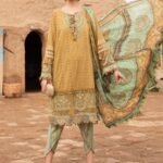 3 PC EMBROIDED LAWN SUIT WITH CHIFFON DUPATTA MB168-B