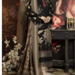 MJ-1090 Unstitched Fully Embroided Dhanak Suit With Wool Shawl