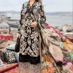 BQ-40 Digital Printed Khaddar Suit 3pc with Khaddar Digital Printed Dupatta & Embroidered Patches (Copy) (Copy) (Copy) (Copy)