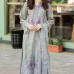 ZB-842 Unstitched Embroidered Dhanak Suit 3pc With Embroidered Dhanak Shawl