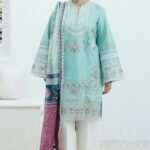 COCO-01 Unstitched Embroidered Dhanak Suit 3pc With Digital Printed Dupatta
