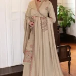 Unstitched Embroidered Dhanak Wool Suit With Embroidered Dhanak Shawl
