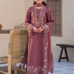 3pc Unstiched suit Full embroiderd QL=2850