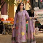 ANEELAS-Lawn Unstitched Embroidered Suit With Digital Printed Dupatta