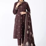 AA-10 3PC Unstitched Embroidered Lawn Suit With Embroidered Chiffon Dupatta