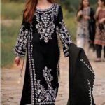 AA-20 Lawn Embroidered 3pc Suit With Bamber Chiffon Embroidered Dupatta
