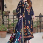 ZB-18 Lawn Embroidered 3pc Suit With Cotton Lawn Digital Printed Dupatta