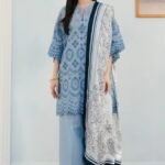 CO-2610 Lawn Unstitched Chikenkari Embroidered 3pc Suit With Cotton Lawn Dupatta (Copy)
