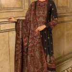 BR_865 Unstitched Heavy Embroidered Dhanak Suit Embroidered Dhanak Shawl