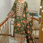 Unstitched Silk Stuff Full Embroidered Suit With Four-sided Silk Embroidered Dupatta With Extra Patches