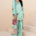 bq-86Unstitched Embroidered Khaddar Suit ( Printed Khaddar Dupatta