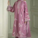 3 Piece – Unstitched Dhanak Stuff Full Embroidered Suit With Dhanak Embroiderd Shawl