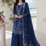 3 Piece - Unstitched Embroidered Lawn Fabric