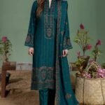 3 Piece - Unstitched Fully Embroidered Dhanak Fabric AJ-940