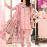MB-512 A Digital Printed 3Pc Unstitched Lawn Suit With Digital Printed Chifoon Dupatta