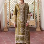 MR-590 Unstitched Dhanak Stuff Full Embroidered Suit With Full Embroidered Shawl