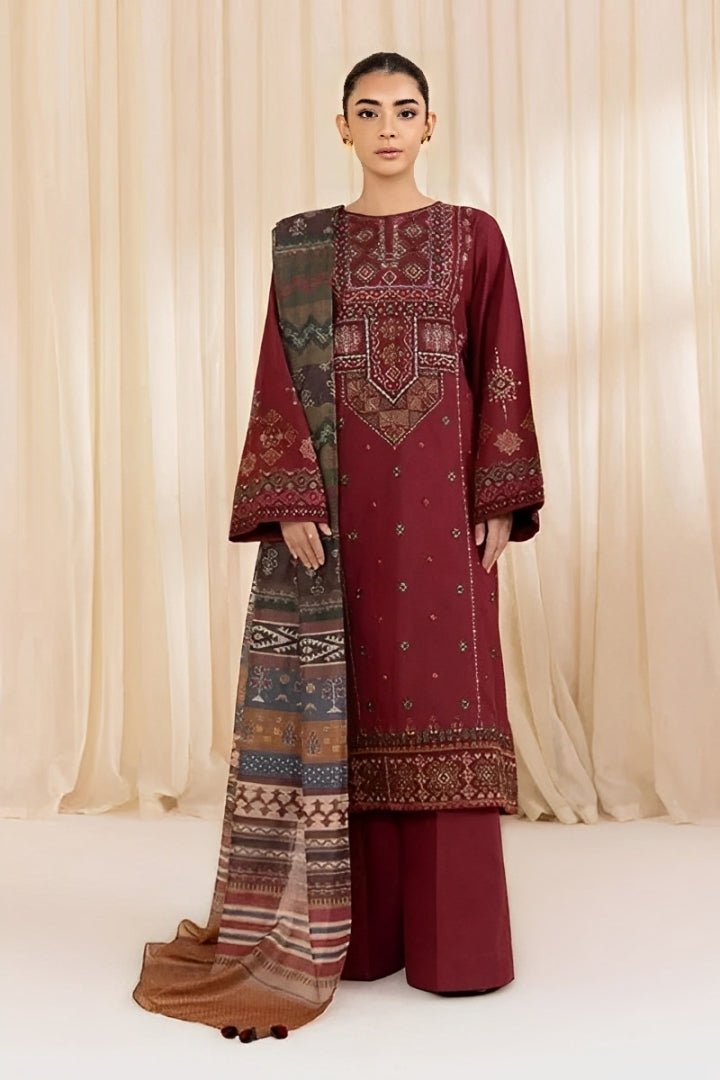 rn-image_picker_lib_temp_32659b8d-dcf9-4dab-94af-a692e538899f.jpg 3 Piece - Unstitched Embroidered Lawn Fabric SP-2695 - Image 1