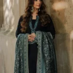 IZ-160 Unstitched Fully Embroidered Dhanak Fabric