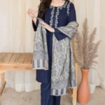MB-830 Unstitched Fully Embroided Dhanak Suit With Wool Shawl