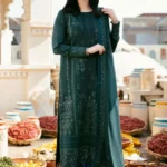 Unstitched Dhanak Stuff Full Embroidered Suit With Dhanak Embroiderd Shawl