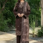 Unstitched Heavy Embroidered Dhanak Suit ( Printed Woolen Shawl )