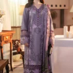 JD-2680 Lawn Unstitched Fully Embroidered Shirt With Cotton Lawn Digital Dupatta