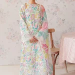 AF-70 Digital Printed Khaddar Suit 3pc with Khaddar Digital Printed Dupatta & Embroidered Patche