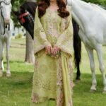 3 Piece - Unstitched Fully Embroidered Lawn Fabric EL-2720