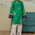 CO 498 Digital Printed 3Pc Unstitched Lawn Suit With Digital Printed Monar Dupatta