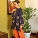 FL-945 Unstitched Fully Embroided Lawn 2 Piece Suit