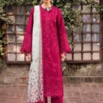 3 Piece - Unstitched Luxury Embroidered Lawn Fabric JZ-2760